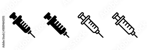 Syringe icon vector illustration. injection sign and symbol. vaccine icon