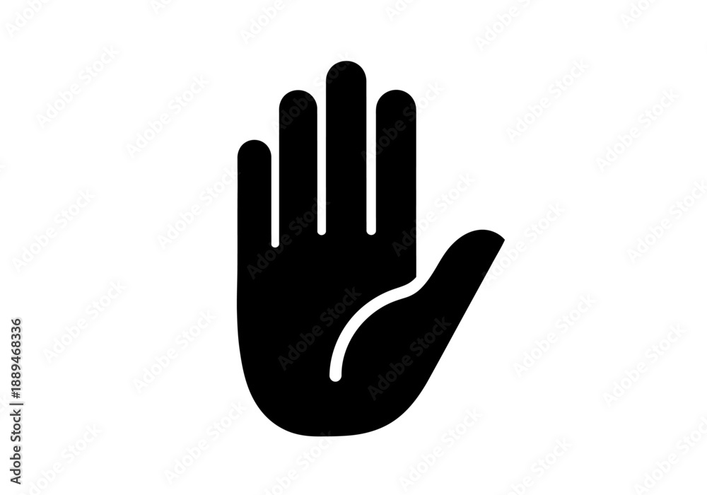 Obraz premium hand palm vector silhouette