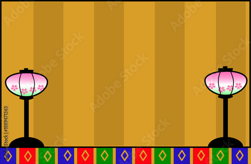 ひな人形飾り台の背景・壁紙2