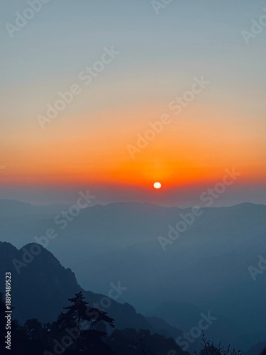 sunrise over the mountains
