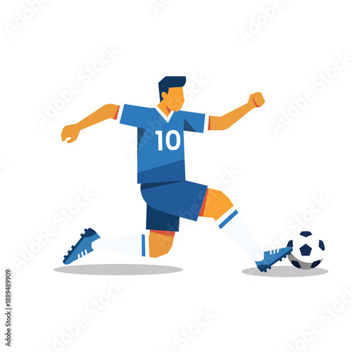 soccer players pose or movement when play with ball