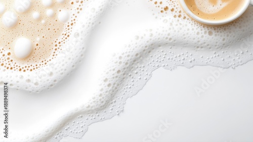 Abstract Texture of White Milk Foam and Coffee coffee texture white abstract milk foam froth bubbles