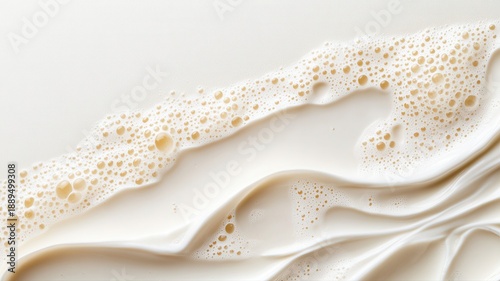 Abstract Background of Creamy Liquid Waves and Foam Bubbles foam bubbles waves liquid abstract cream