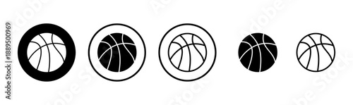 Basketball icon logo design. Basketball ball sign and symbol