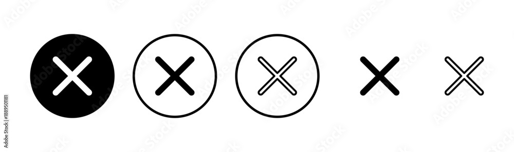 Obraz premium Close icon logo design. Delete sign and symbol. cross sign