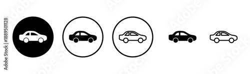 Car icon logo design. car sign and symbol. small sedan
