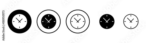 Clock icon logo design. Time sign and symbol. watch icon