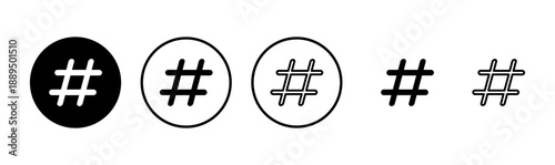 Hashtag icon logo design. hashtag sign and symbol