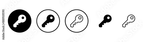Key icon logo design. Key sign and symbol.