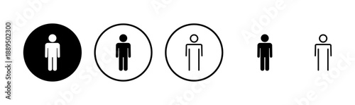 Man icon logo design. male sign and symbol. human symbol