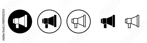 Megaphone icon logo design. Loudspeaker sign and symbol