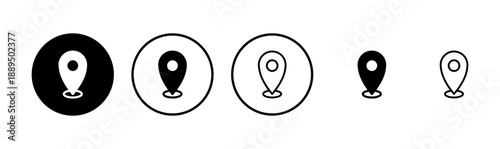 Pin icon logo design. Location sign and symbol. destination icon. map pin
