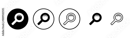 Search icon logo design. search magnifying glass sign and symbol