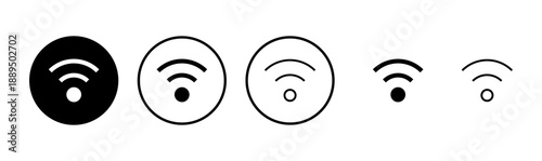 Wifi icon logo design. signal sign and symbol. Wireless  icon