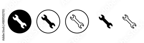 Wrench icon logo design. repair icon. tools sign and symbol