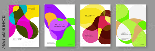 Set of creative abstract liquid backgrounds perfect for modern branding identity and vibrant digital marketing materials