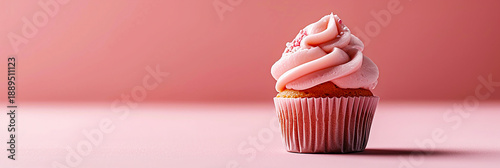Cute and delicious cupcakes closeup image