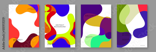 Elegant abstract background collection with sophisticated fluid shapes and harmonious color palettes for premium design