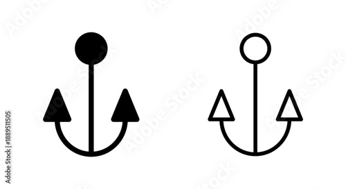 Anchor icon symbol for apps and websites. Anchor sign and symbol. Anchor marine icon.