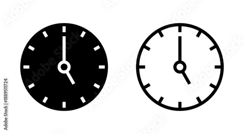 Clock icon symbol for apps and websites. Time sign and symbol. watch icon