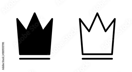 Crown icon symbol for apps and websites. crown sign and symbol