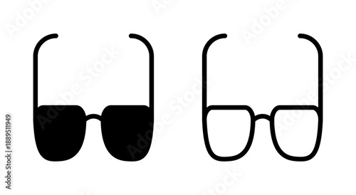 Glasses icon symbol for apps and websites. Glasses sign and symbol