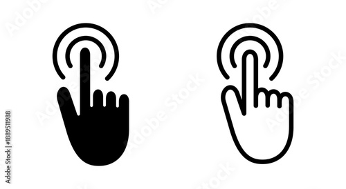 Hand cursor icon symbol for apps and websites. cursor sign and symbol. hand cursor icon clik