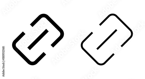 Link icon symbol for apps and websites. Hyperlink chain sign and symbol