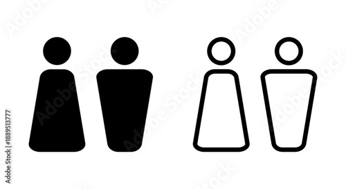Man and symbol for apps and websites icon vector. male and female sign and symbol. Girls and boys