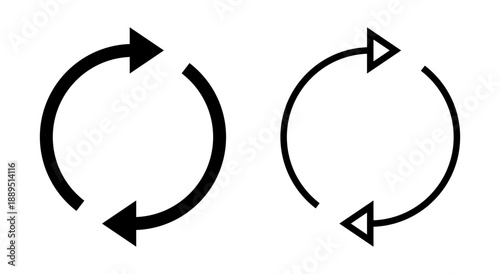 Refresh icon symbol for apps and websites. Reload sign and symbol. Update icon.