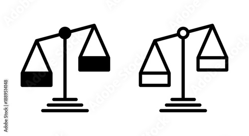 Scales icon symbol for apps and websites. Law scale icon. Justice sign and symbol