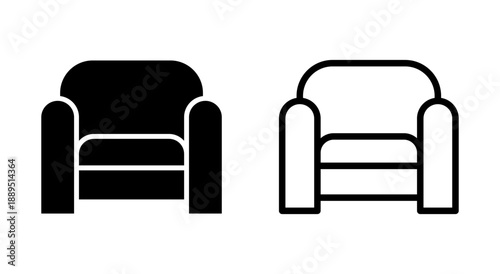 Sofa icon symbol for apps and websites. sofa sign and symbol. furniture icon
