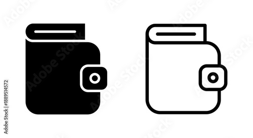 Wallet icon symbol for apps and websites. wallet sign and symbol