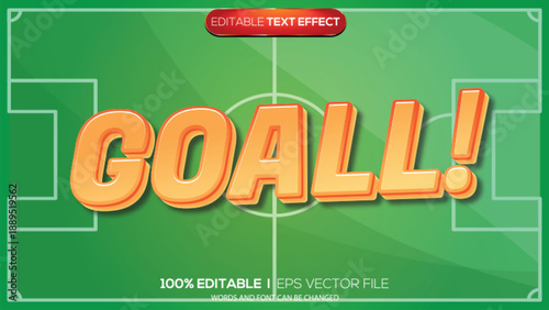 3D text effect goal theme