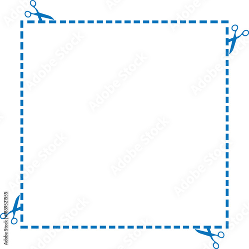 scissor cutting guides paper border frame design