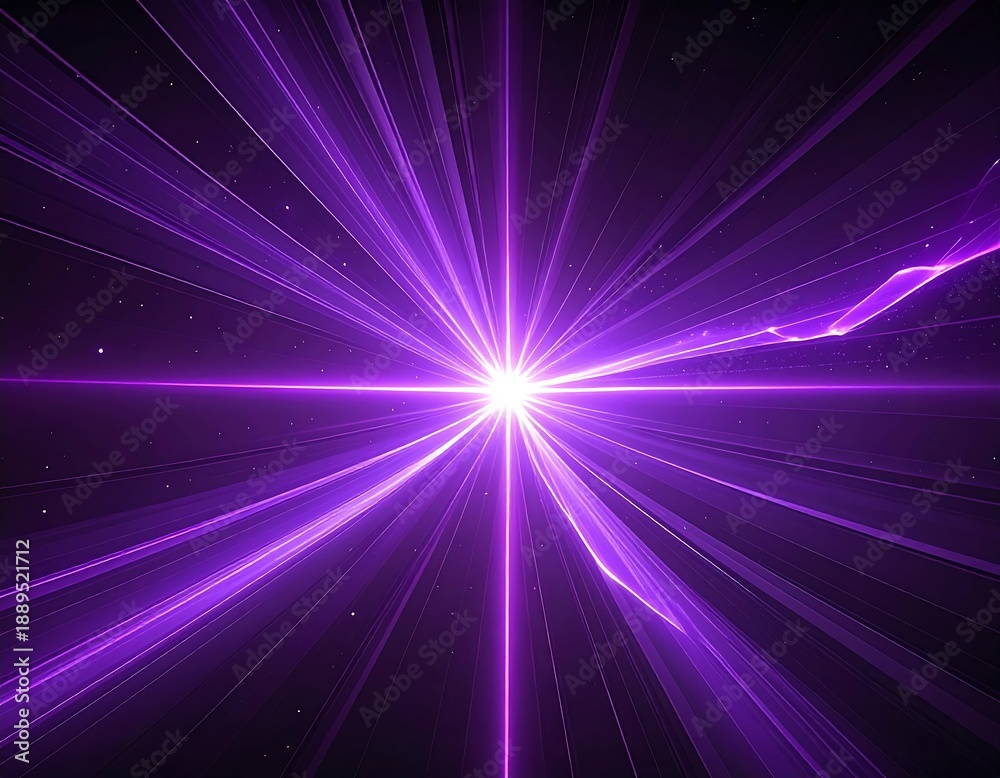 Obraz premium A bright purple light with radiating lines on a dark background