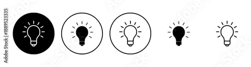 Light bulb icon set vector collection idea symbol innovation concept inspiration creative thinking graphic design element different styles sizes