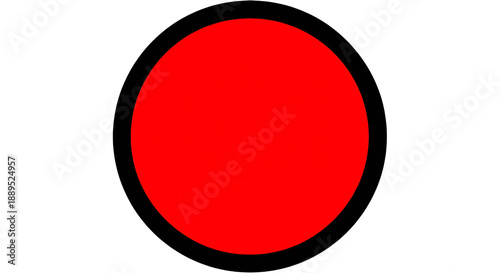 Bold red circle with black border graphic element Free Download Bold red circle with black border graphic element - GFXLoad