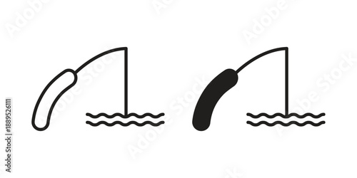 Fishing icons suitable for infographics, websites and print media and interfaces. Line vector icon.