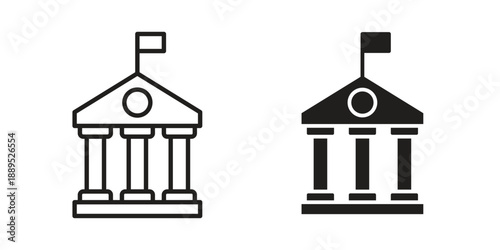 Government icons suitable for infographics, websites and print media and interfaces. Line vector icon.