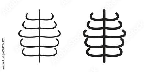 Human Ribs icons suitable for infographics, websites and print media and interfaces. Line vector icon.