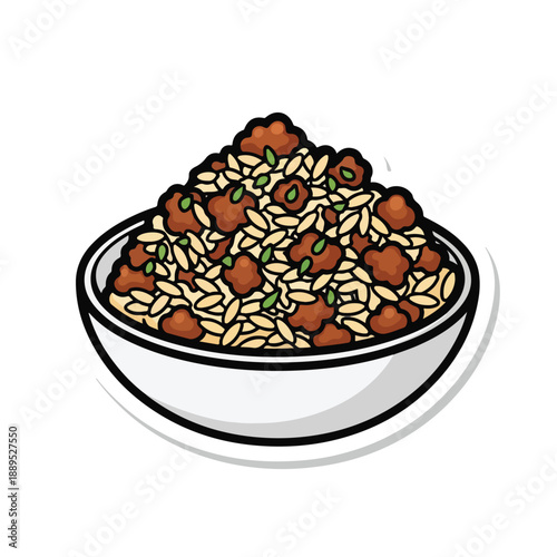 A bowl of mixed food with seeds and grains