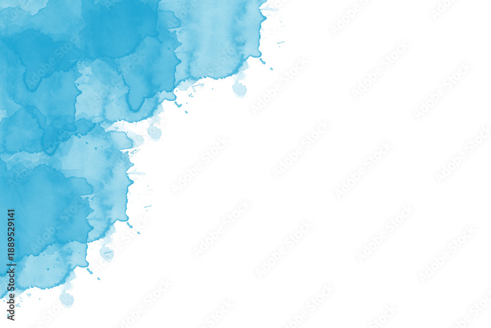 Obraz premium Blue Watercolor Splatter Isolated Element for Creative Design