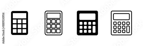 Calculator icon set. Accounting calculator icon. calculator vector