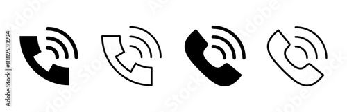 Call icon set. telephone icon vector. phone icon vector. contact us