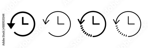 History icon set. recent event history