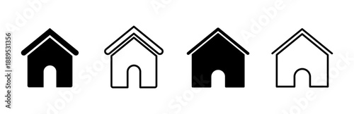 House icon set. Home icon vector