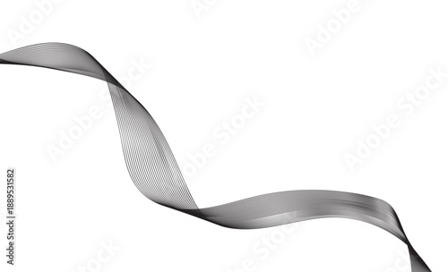 silver ribbon isolated on white