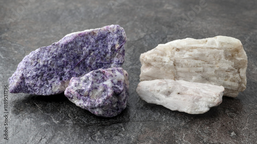 Принти на полотні Lepidolite and Spodumene mineral ore