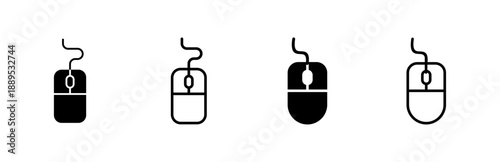 Mouse icon set. click icon vector. pointer icon vector.